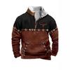 3D Digital Print Men's Half-Zip Hooded Sweatshirt 2025