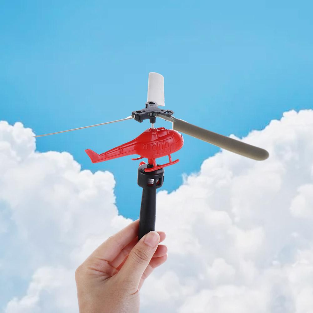 

with Handle Cable Pull Line Helicopter Toys Drawstring Helicopter Toy Kids Outdoor Toy