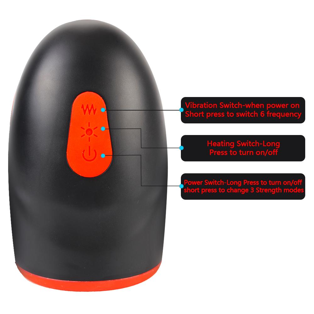 Aircraft Cup Stimulate Glans Massager Penis Delay Trainer Sex Toy for Men Heating Male Masturbator Vibrator