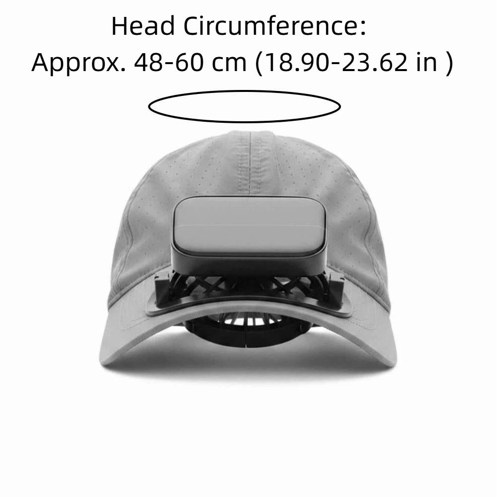 Portable Solar Powered Fan Baseball Cap Adjustable Long-lasting Rechargeable Fan Hat Breathable Versatile for 3.7V/300mAh