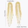 Korean High-End Full Diamond Tassel Earrings: Trendy, Versatile Bridal and Banquet Fashion.