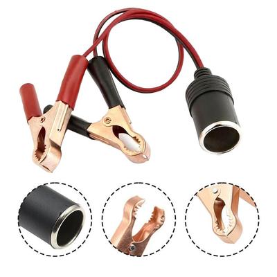 12V-24V Car Cigarette Lighter Socket To Alligator Clip Cord Plug Car Socket Cigarette Extension Male Adapter Battery Lighte T3R8