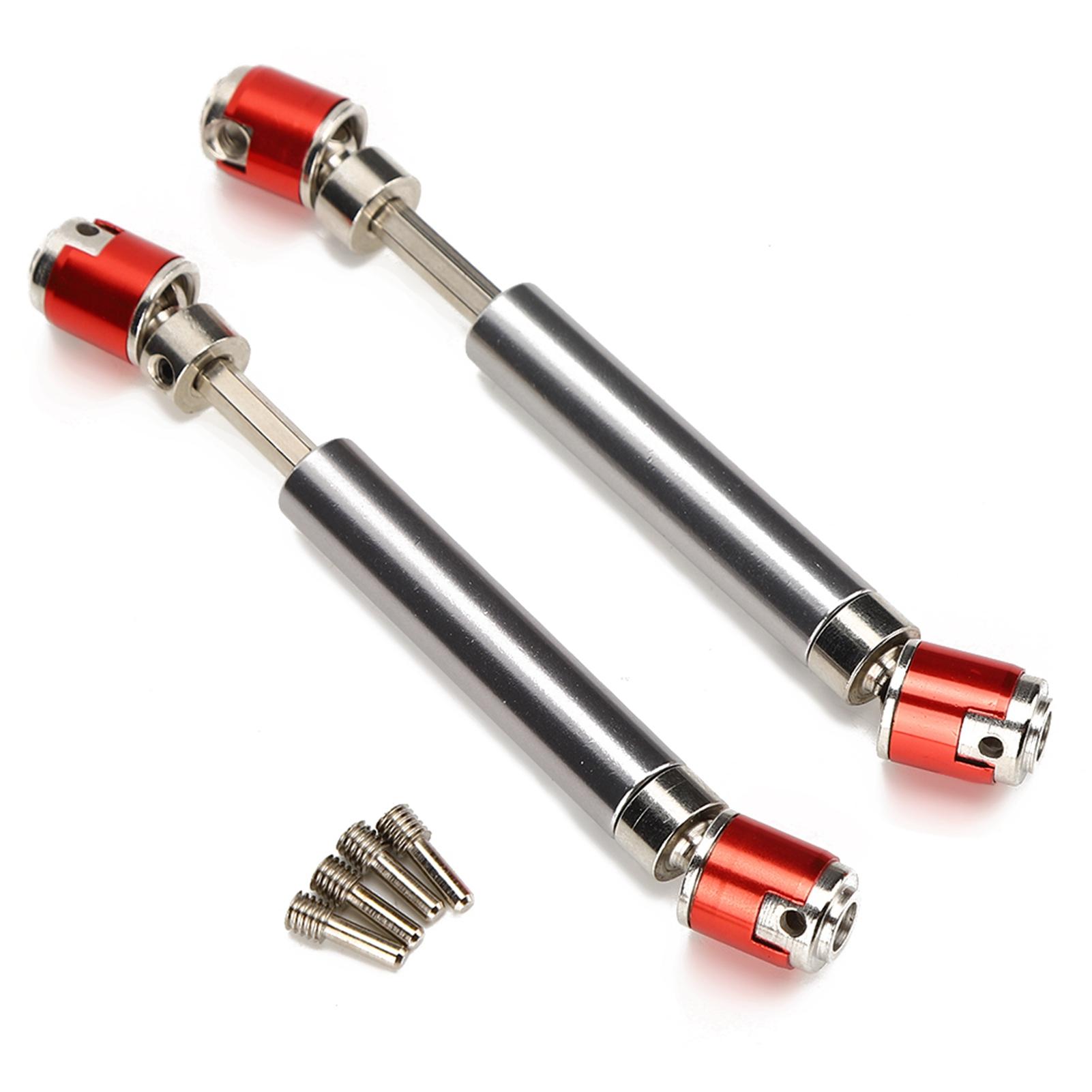 

2Pcs Metal Transmission Drive Shaft Suit Fit for Axial SCX10 D90 1/10 RC Crawler Mini Car Parts