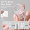 Timbro per Unghie in Silicone Gelatina con Raschietto, Modelli Trasparenti per Unghie, Timbro per Stamping Polish, Strumenti per Manicure