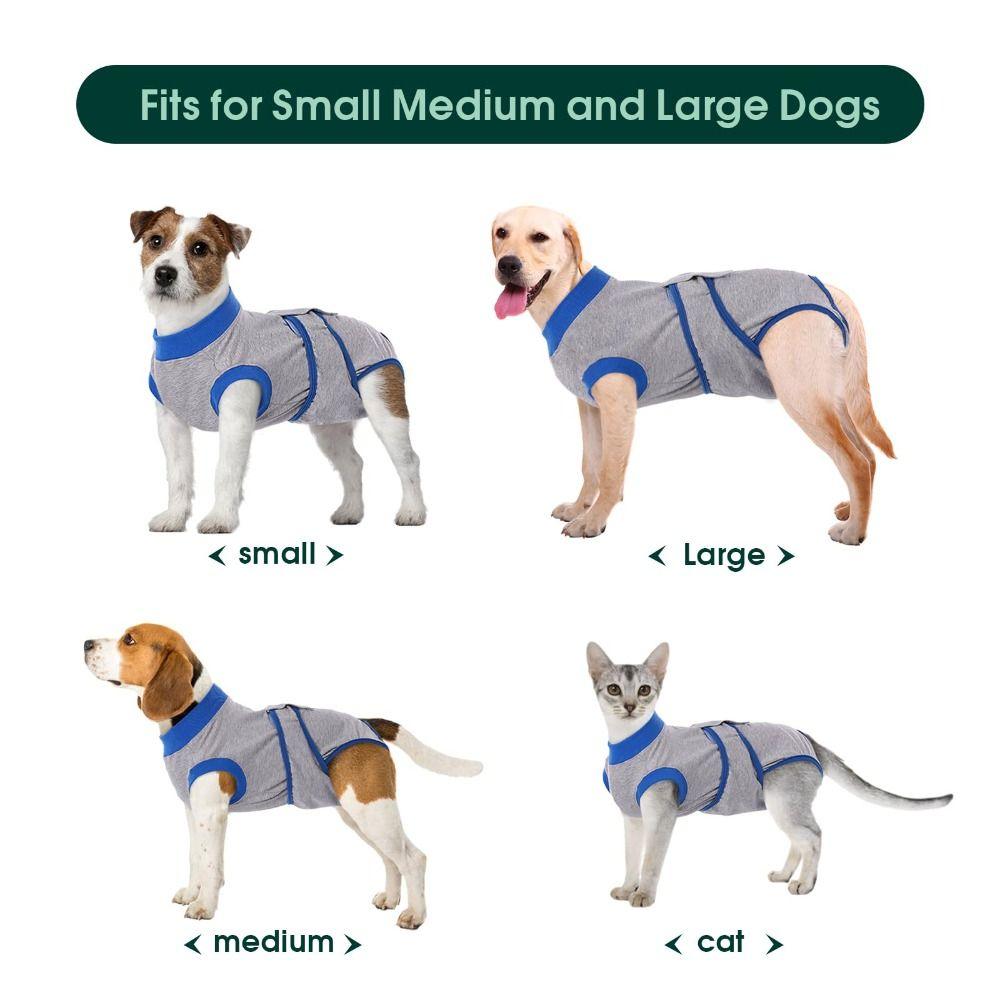 Abdominal Wounds Bandages Dog Recovery Suit Washable Dog Onesies Pet Recovery Shirt  Spay Neuter