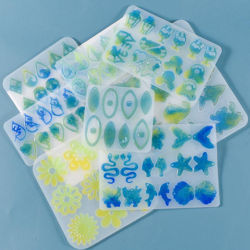 Earring Pendants Resin Molds Silicone Mold Jewelry Making Casting Mould for DIY UV Epoxy Resin Crafts Jewelry Tool Accessories