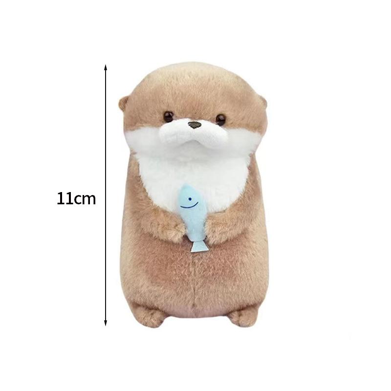 

Kawaii Otter Keychain With Little Fish Bag Charms Animation Otter Pendant Backpack Hanging Ornament Keychain Accessories Kids Present