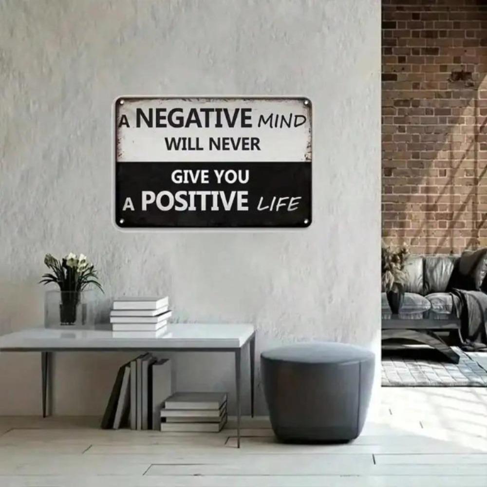 Metal Wall Art Motivational Quote Sign Home Office Decor Living Room Bedroom