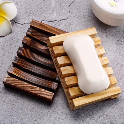 Soap Box Holder High Durability Not Easily Deformed Easy To Clean Bamboo Case Tray Decorative Wooden Soap Drain Holder