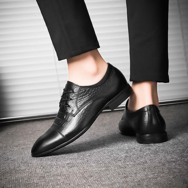 Genuine Leather Mens Casual Shoes Business Formal Shoes Evening Dress Crocodile Pattern Luxury Shoes Designer Plus Size 48 49 50