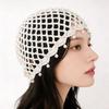Portable Pearl Fringed Hollowed Out Woven Beanies Retro Pullover Hat for Travel Winter Essentials