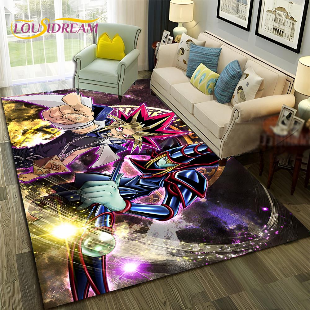 Cartone animato Anime Yu-Gi-Oh MONSTER CARD Tappeto Tappeto per casa Soggiorno Camera da letto Divano Zerbino Decor, tappeto per bambini Tappetino antiscivolo