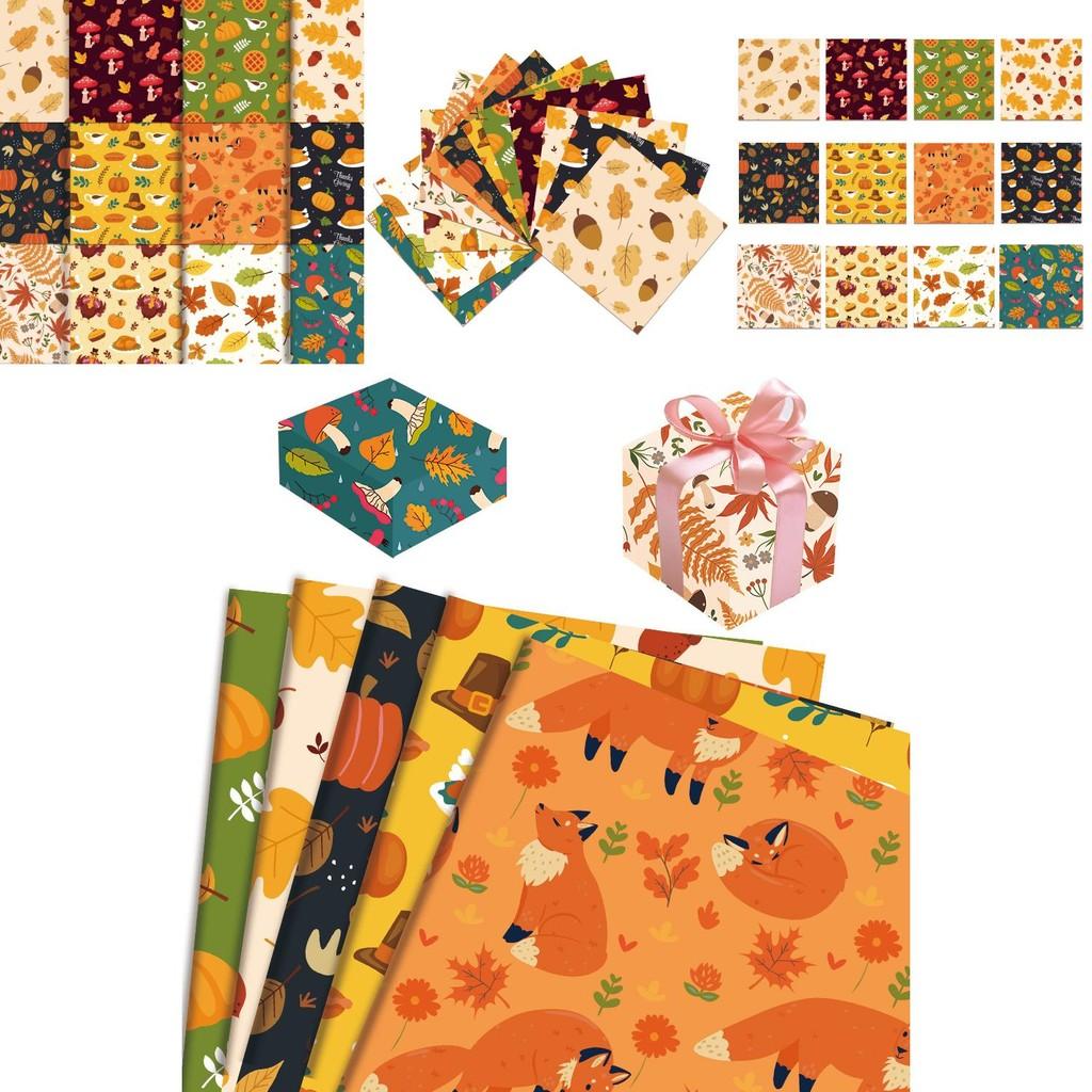 Autumn Harvest Gift Wrap Paper For Thanksgiving Party Supplies And Diy Projects