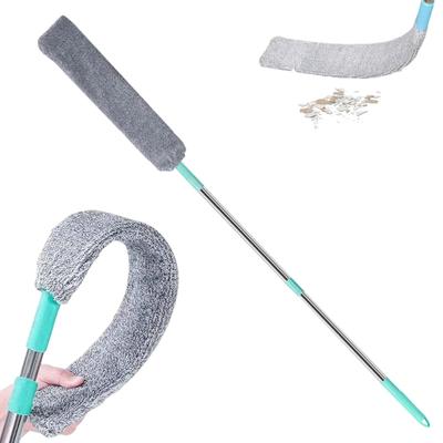 Under Furniture Duster Retractable Long Handle Microfiber Duster Under Appliance Cleaning Tool for Home Apartment Office Floor
