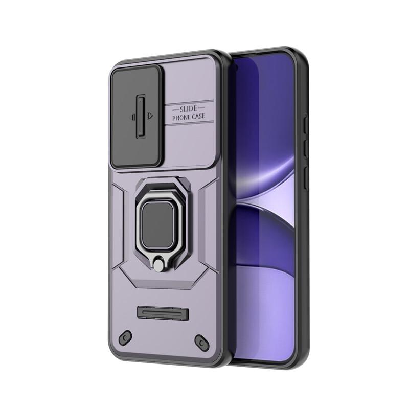 

For Xiaomi Poco F7 Case Poco F7 Cover Slide Camera Protector Durable Bumper Shield Holder Phone Cases For Xiaomi Poco F7 Funda For Poco F7 фиолетовый