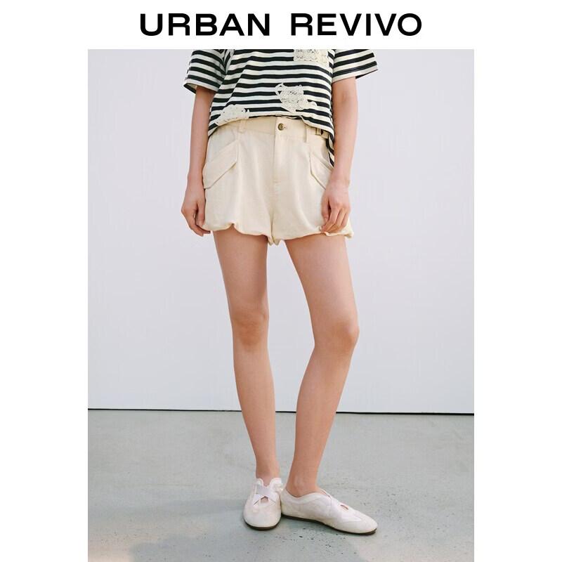 UR2026 Women s Casual Tulip Shorts XXS грязно-белый
