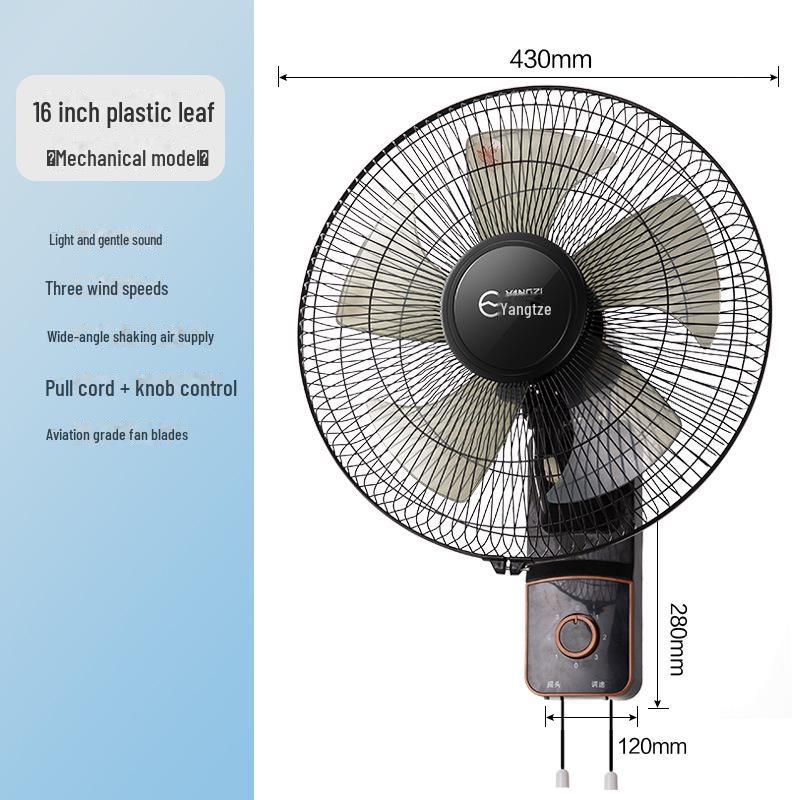 Sienas ventilators ar stipru vēju un
