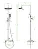 Shower Column with Alea White Chrome Faucet