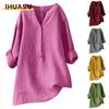Women's Fashion Casual Solid Color Print Short Sleeve V Neck Blouses & Shirts