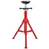 Pipe Jack Stand, Model V-Head 1107A Head High Folding Pipe Stand, Steel Jack Stands, 2 Ton Capacity Pipe Stand, 28-inch To 51.5-inch Pipe Jack Stand
