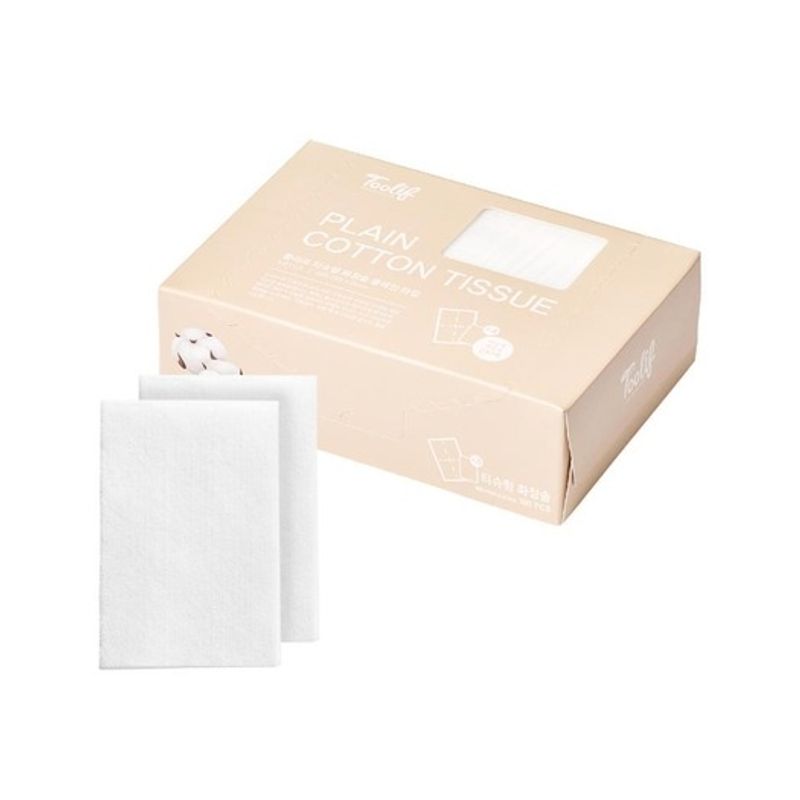 Plain tissue-type cotton pad