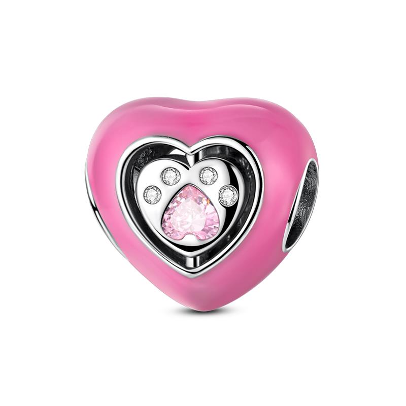 Neworiginalcopper Charm Bead Mother'S Day Love Heart Family Pendant Fits Bracelet Womens Jewelry Gift