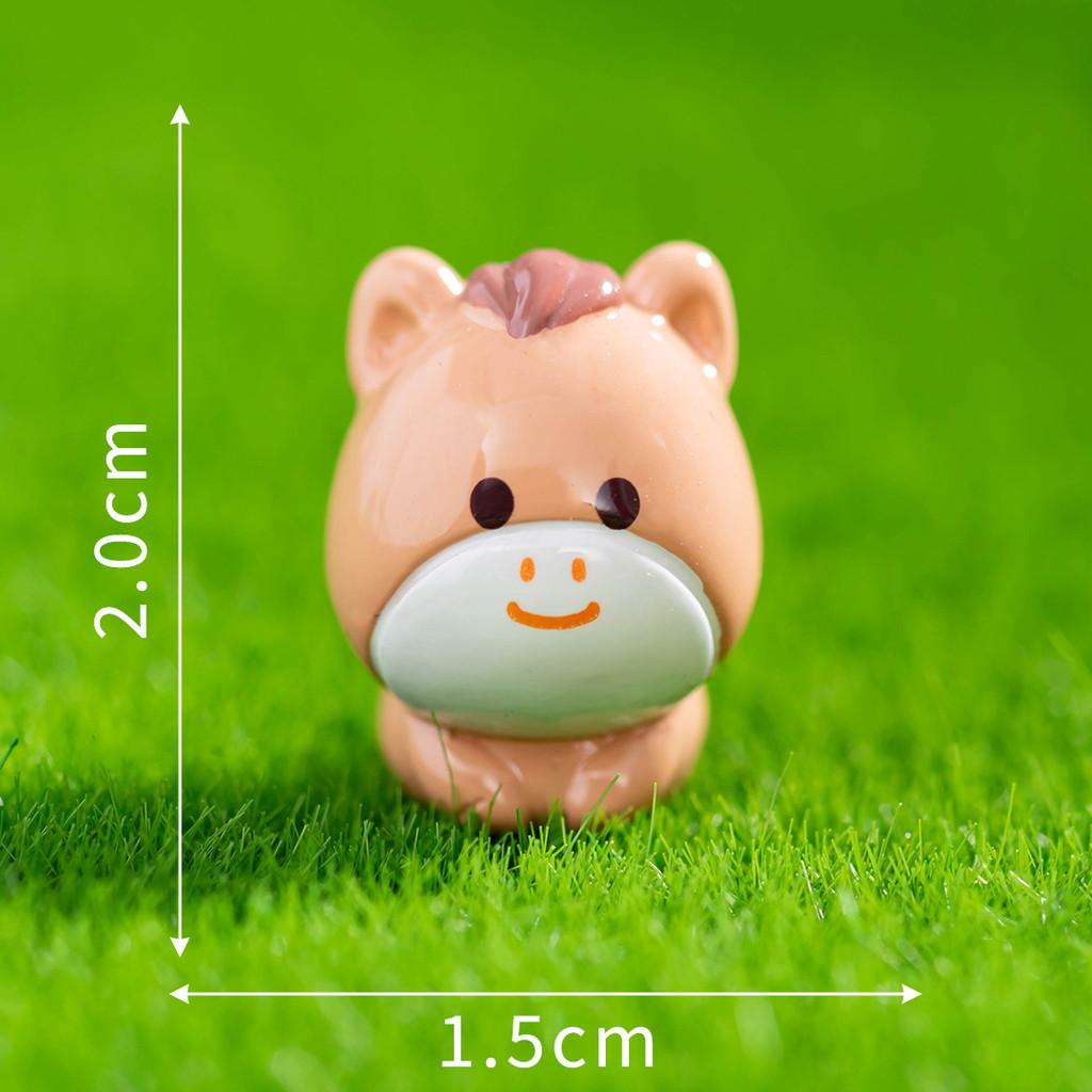 Animal Zodiac Resin Ornament With Cartoon Snake Rabbit Tiger For Desk Decor
