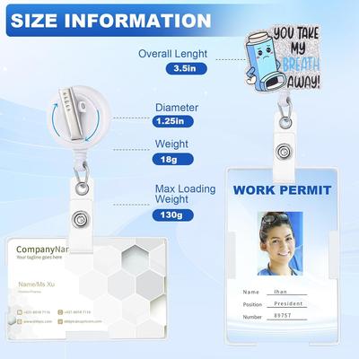 You Take My Breath Away Badge Reel with Swivel Alligator Clip Badge Holder Reel Retractable Clip for Nurse Doctor Medical Staff