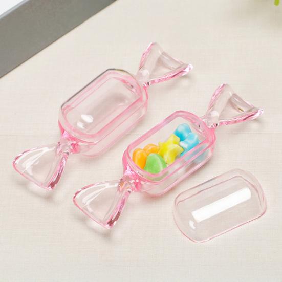 Klar geformte Süßigkeiten-Schmuckschatulle Mini-Schmuckorganizer Kunststoff-Süßigkeiten-Aufbewahrungsbehälter für Hochzeitsfeier Reise Valentinstag