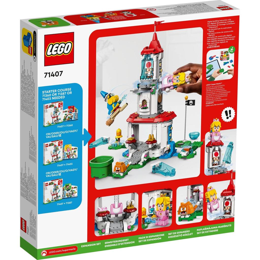 LEGO Super Mario Cat Peach Power-Up and Frozen Tower Challenge 71407, Toy, Building Blocks, Gift, Video Game, Boys and Girls, Ages 7 and Up