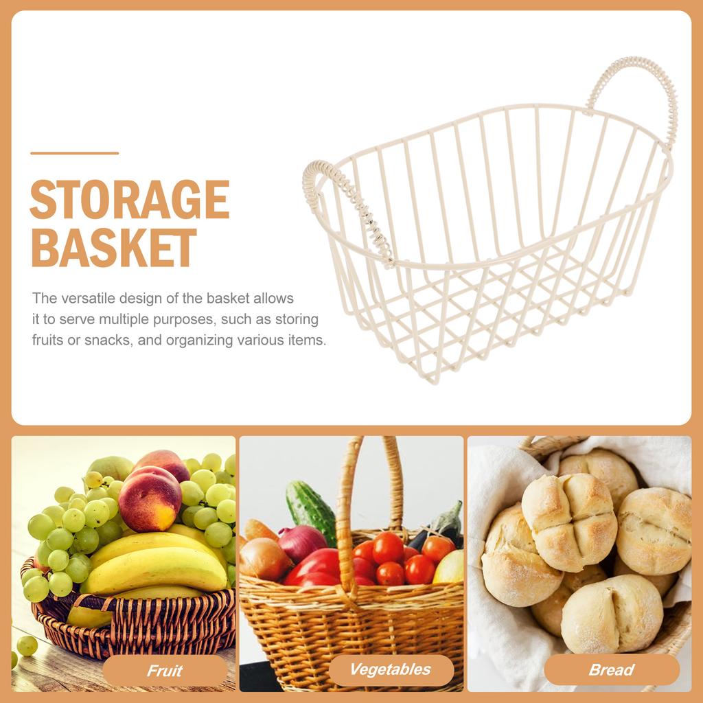 Brotschalen zum Servieren Eisen Snackaufbewahrung Groß Metalldraht Dekorativ Vintage Obst