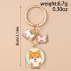Cute Enamel Puppy Dog Keychain Cartoon Animal Key Ring Pendants for Women Girls Handbag Accessories DIY Jewelry Gifts