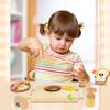 Toys Educational Accessories Simulation Kitchen Pretend Toy Wooden Breakfast Cooking Set Kitchen Montessori Toy For Gifts Kids