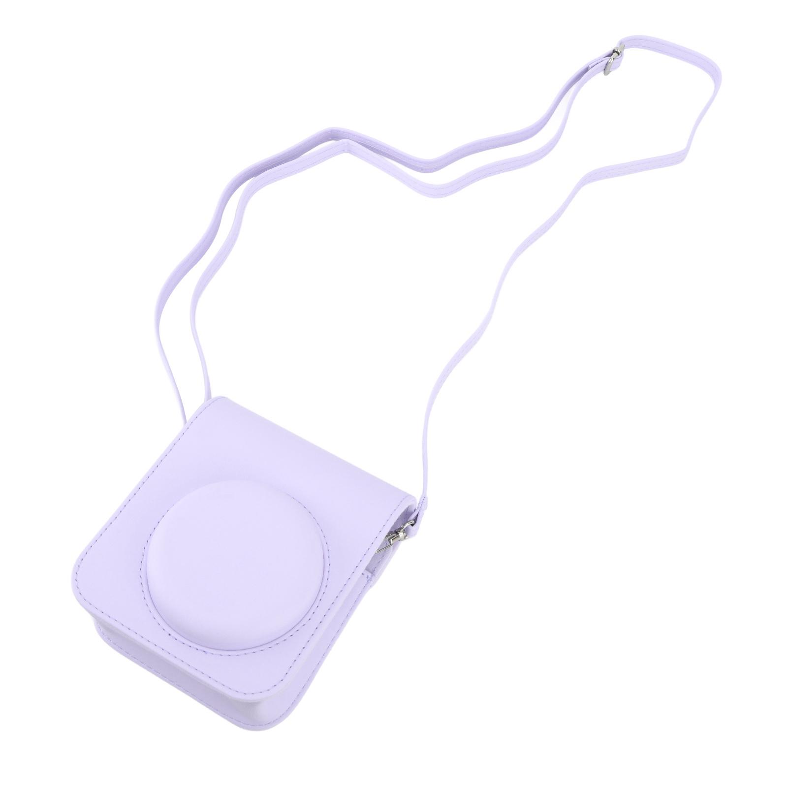 

Мини-сумка для мгновенной камеры, защитный чехол из искусственной кожи с регулируемым плечевым ремнем для Fujifilm фиолетовый