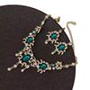 French Court Lace Emerald Full Diamond Necklace Slightly Inlaid with High-end Personalized Collarbone Chain Dinner Set