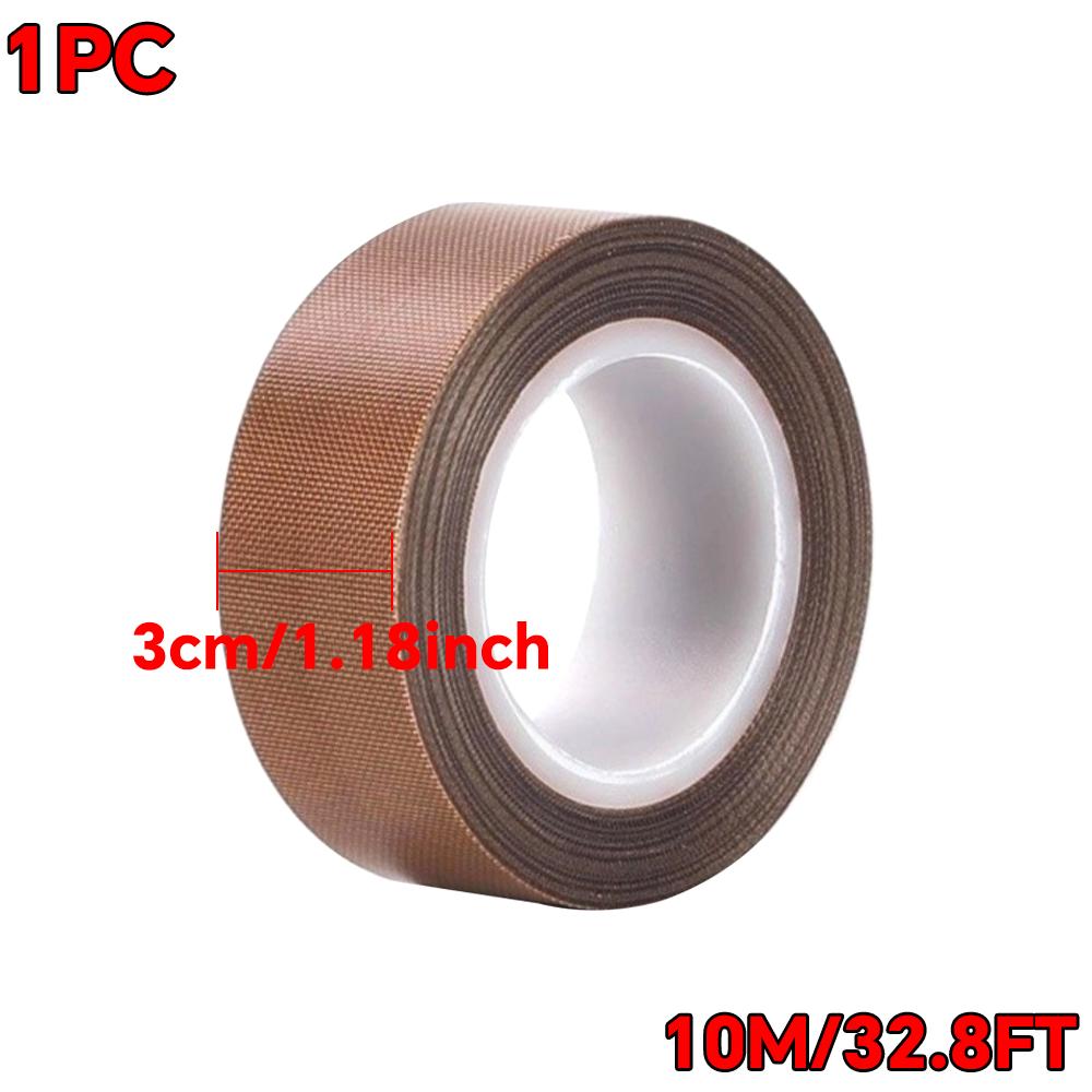 High Temperature Resistance Tape 300 Degrees PTFE Cloth Heat Insulation Adhesive Sealing Tape Cloth 10M Length