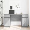 Desk with Door Grey Sonoma 140 x 49 x 76 cm Engineered Wood