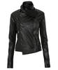 Jachetă de piele Biker Asimetrică Flareup (Fl-047_Piele)