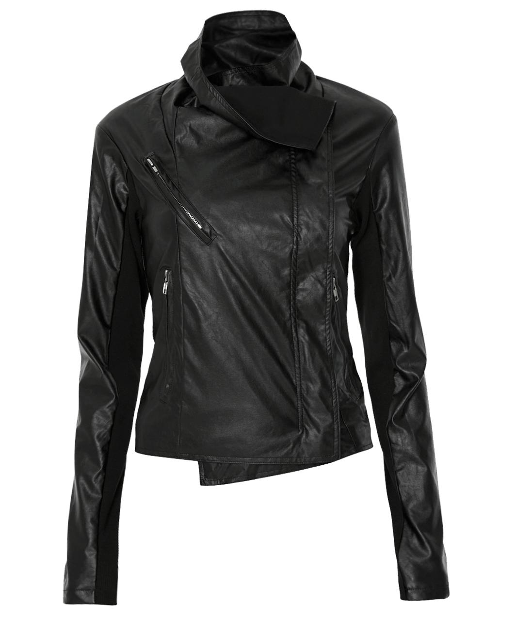 Flareup Asymmetrical Biker Leather Jacket (Fl-047_Leather)