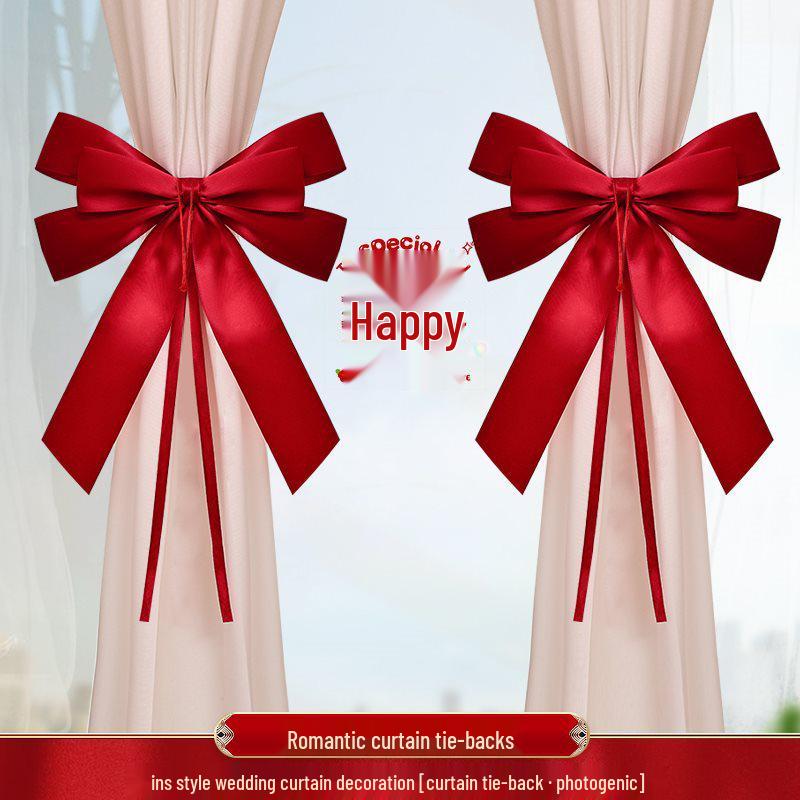 Полный набор для украшения свадебной комнаты: Шторы и подхваты для главной спальни