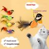 Vivid Chirping Interactive Bird Cat Toys Electronic Bird Fun Attract Cat Toy  for Indoor Cats