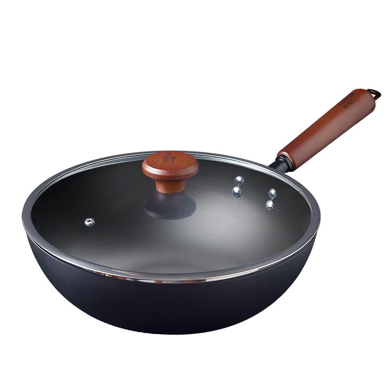 COOKER KING 32cm Smokeless Iron Wok