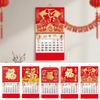 2026 Year The Horse Traditional Wall Calendar Red Lucky Chinese New Year Monthly Calendar Hanging Gifts Tear Off Daily Calendar