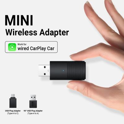 1PC 2024 Mini Wireless CarPlay Adapter für Car Play Dongle Bluetooth WiFi Fast Connect Plug and Play für OEM Wired CarPlay Auto Neu