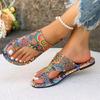 Fashion Summer Women Slippers Bohemian Flower Pattern Sandals Casual Flip Flops Fashion Big Size Slippers Home Slides Women sling shoes