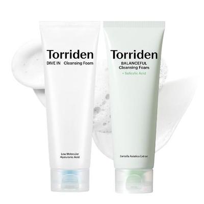 DIVE-IN Hyaluronsäure Reinigungs Schaum mit niedrigem Molekulargewicht 150 ml + Balanceful Cica Beruhigender Reinigungs Schaum 150 ml