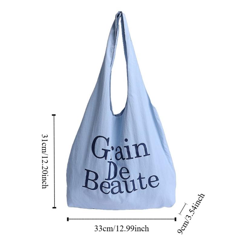 Korean Nylon Tote Bags Casual Commute Bag Ins Letter Shoulder Bag  Daily
