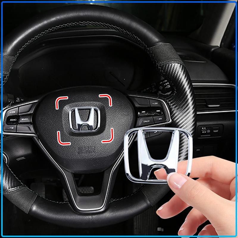 1pc ABS Car Steering Wheel Center Emblem Sticker For Honda Civci CRV Accord Mugen Prelude FIT City CRZ CRX Jazz D-series B-series H