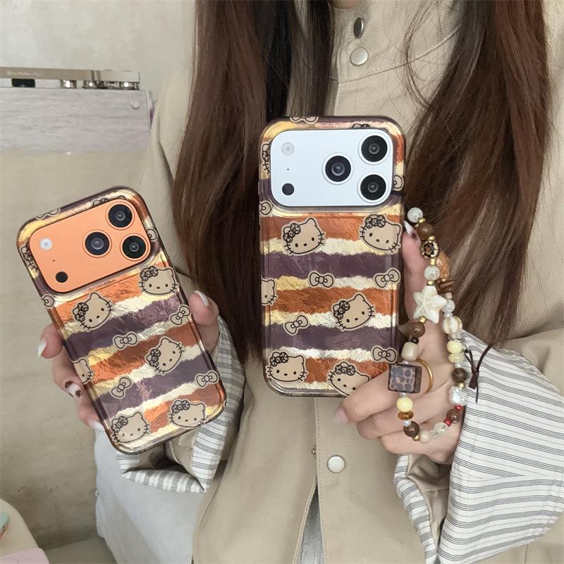 My Melody & Hello Kitty Striped Case for iPhone 16 Pro Max/15/14