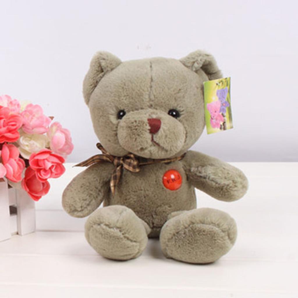 Button Five Color Bear Plush Toy Stuffed Animal Colored Teddy Bear Claw Machine Doll for Kids and Adults